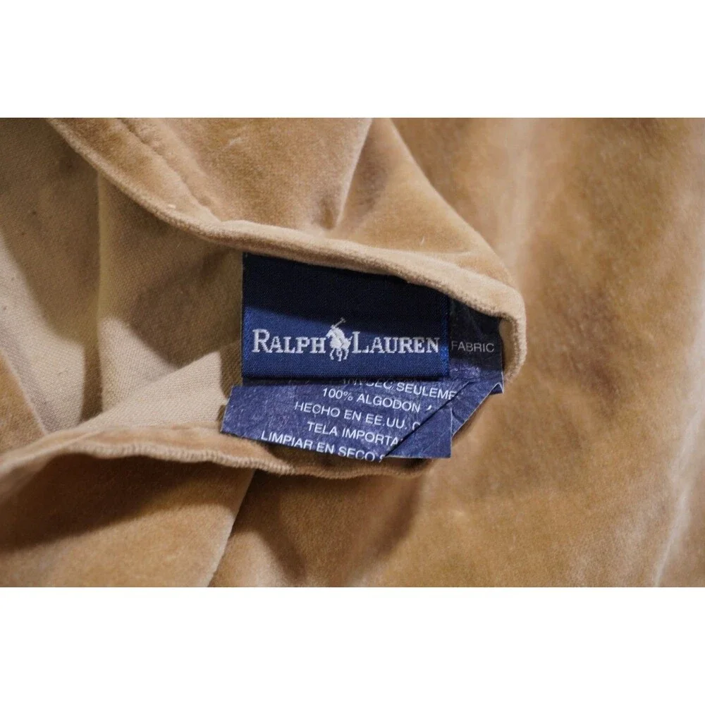 Vintage Ralph Lauren Tan Faux Suede Pillowcase 22x29 Standard Queen Made in USA